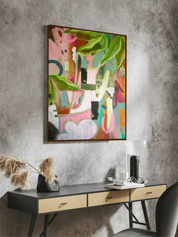 ABSTRACT PAINTING ON CANVAS "WHAT IS HOME“