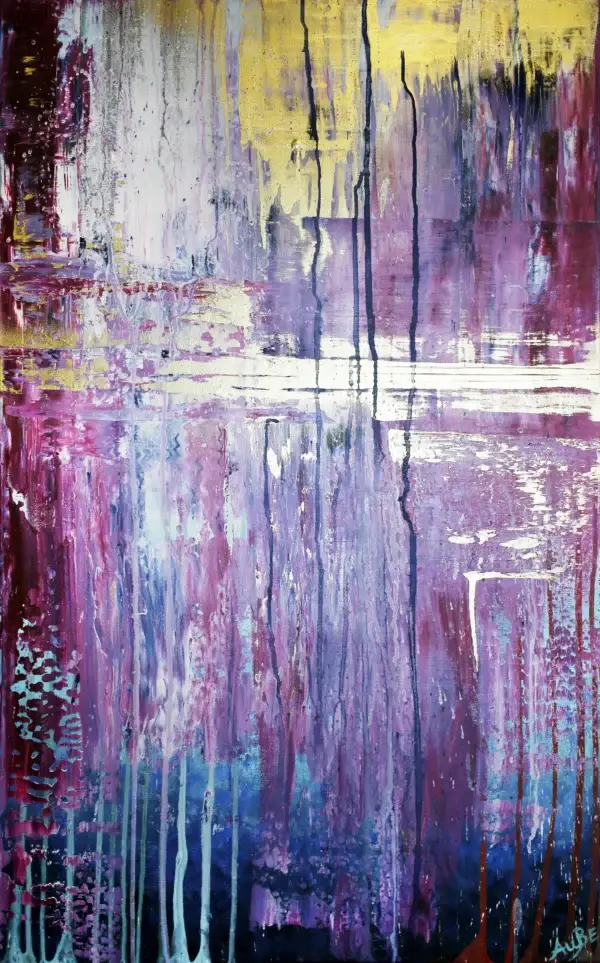 PURPLE PAINTING „LITHUANIAN RAIN“ - Image 2