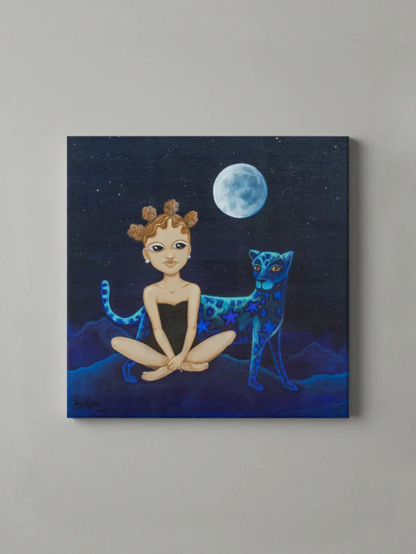 PAINTING ON CANVAS “MOONLIGHT GUARDIAN”