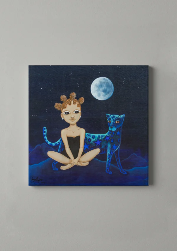 PAINTING ON CANVAS “MOONLIGHT GUARDIAN”