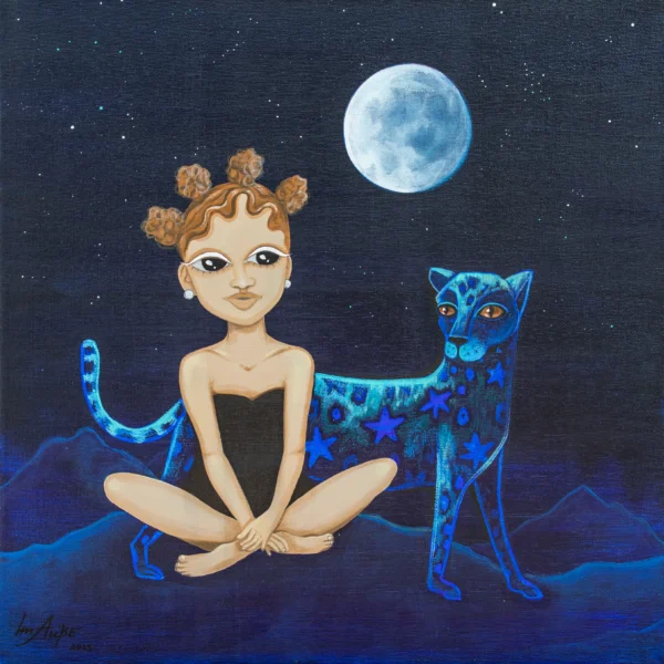 PAINTING ON CANVAS “MOONLIGHT GUARDIAN” - Image 2