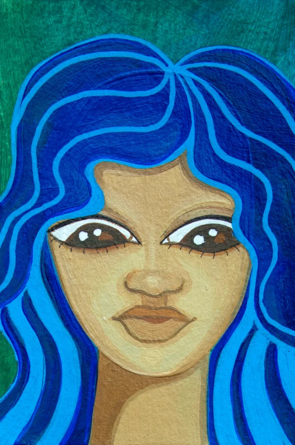 FRAMED PAINTING ON PAPER — “TWO TIDES” - Image 3
